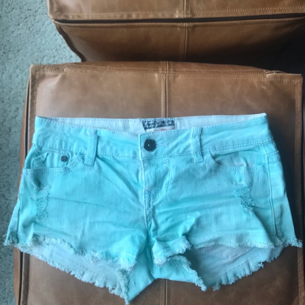Hot Kiss Ci Ci Mint Green / Light Blue Shorts